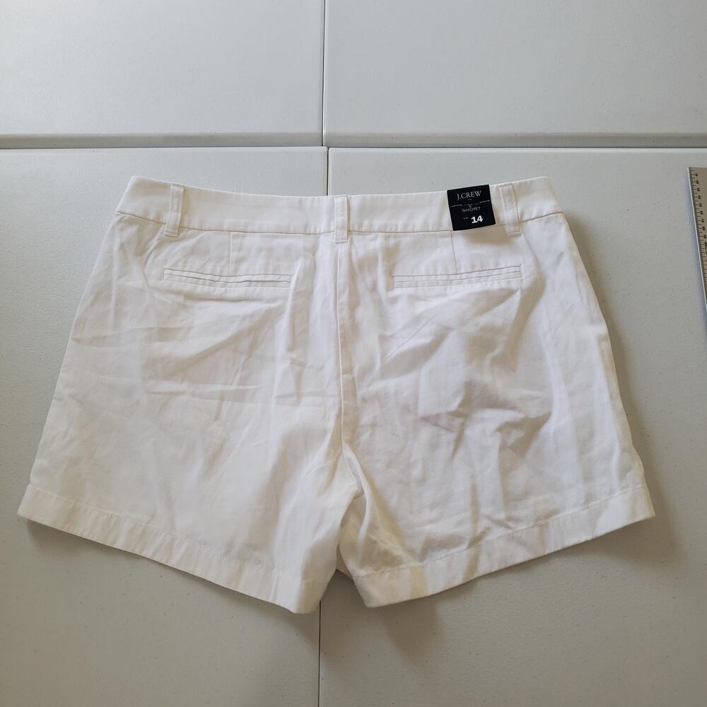 J.Crew Shorts Womens 14 White Chino Classic Slant Pockets Style H1453 Casual - Picture 2 of 9